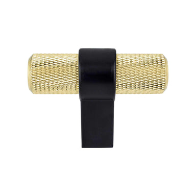 Berenson Radial Reign Knob in Modern Brushed Gold and Matte Black
