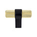 Berenson Radial Reign Knob in Modern Brushed Gold and Matte Black
