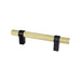 Berenson Radial Reign Pull in Modern Brushed Gold and Matte Black
