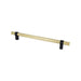 Berenson Radial Reign Appliance Pull in Modern Brushed Gold and Matte Black