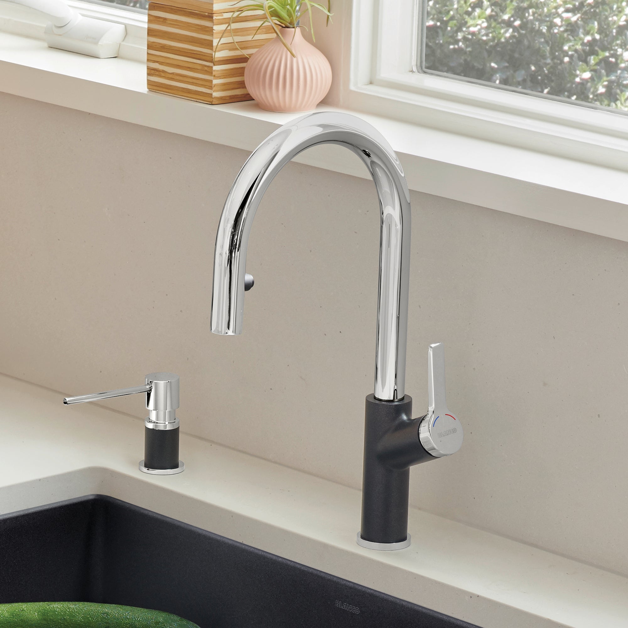 BLANCO Urbena Pull-Down Kitchen Faucet with SILGRANIT Finishes