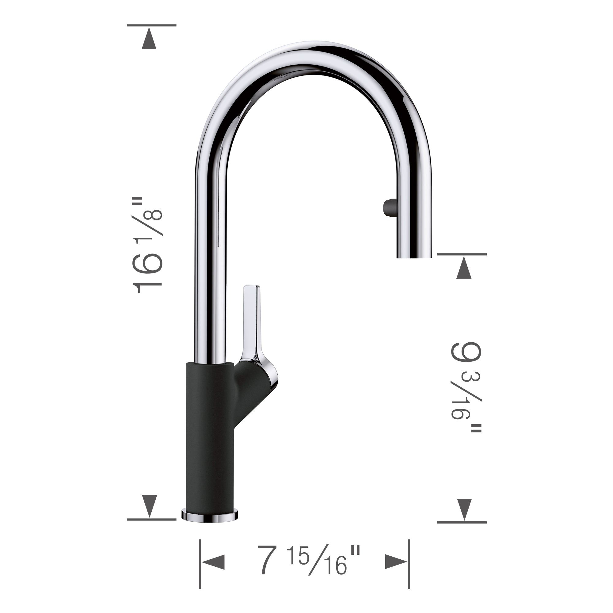 BLANCO Urbena Pull-Down Kitchen Faucet with SILGRANIT Finishes