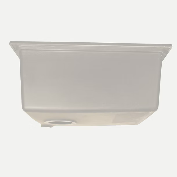 22" Granite Composite Dualmount Workstation Sink in White