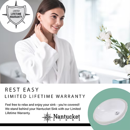 Nantucket Sinks 19" x 16" Undermount Ceramic Sink
