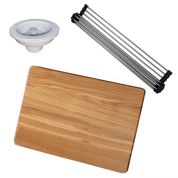 22" Granite Composite Dualmount Workstation Sink in White