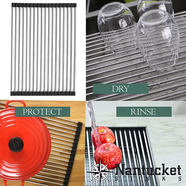 22" Granite Composite Dualmount Workstation Sink in White