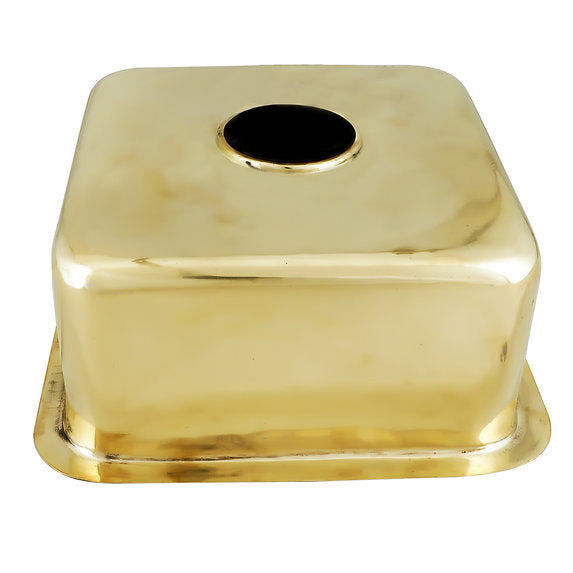 Nantucket Sinks 16" Bright Brass Bar Sink-DirectSinks