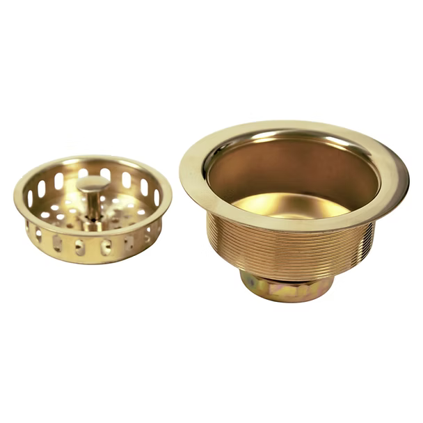 Nantucket Sinks 3.5" Unlacquered Brass Kitchen Drain