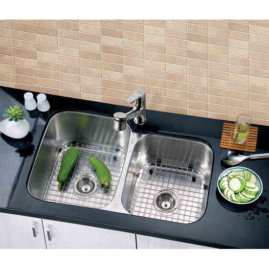 Dawn ASU110 30" Double Bowl Undermount 18 Gauge Stainless Steel Kitchen Sink