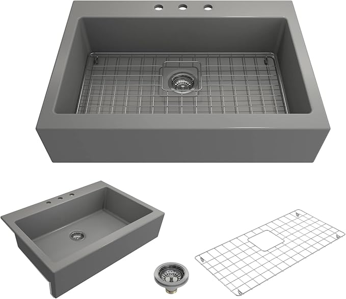 Bocchi Nuova 34" Top Mount Retrofit Farmhouse Sink