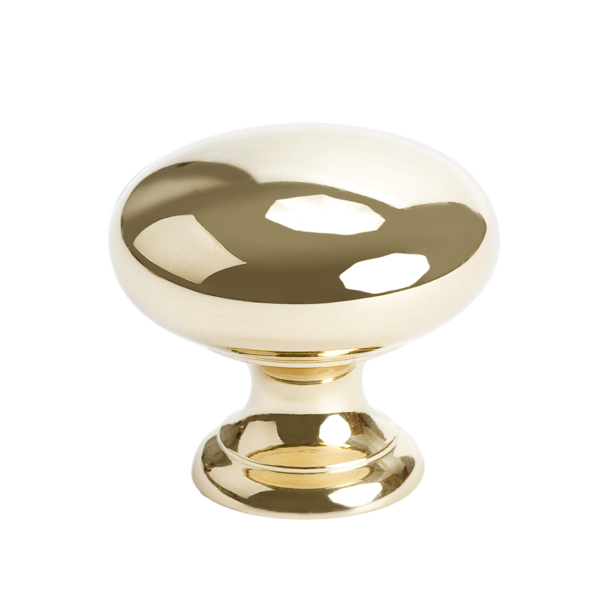 Berenson Plymouth Knob in Polished Brass - Round