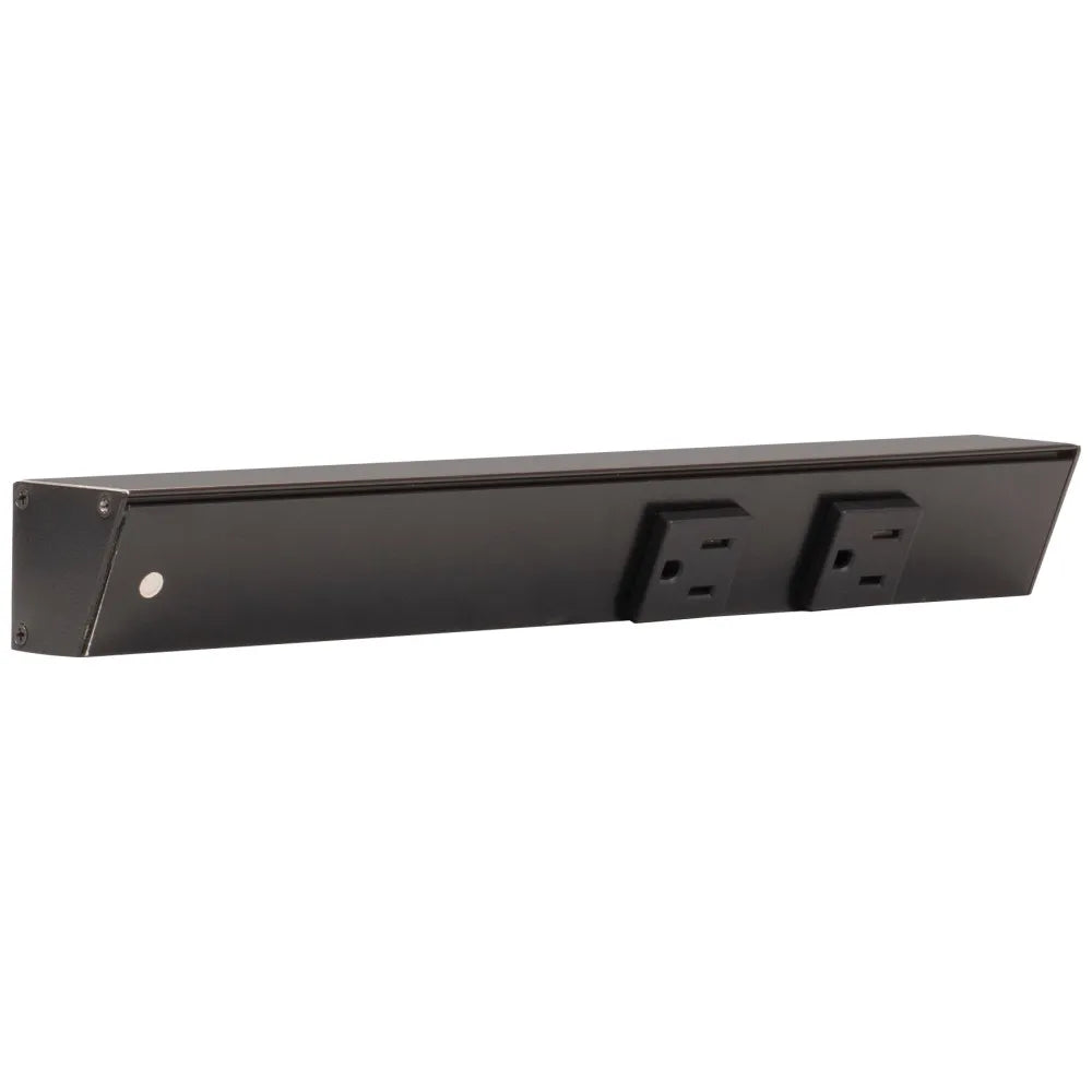 12" Slim Angle Under Cabinet Two Outlet Power Strip