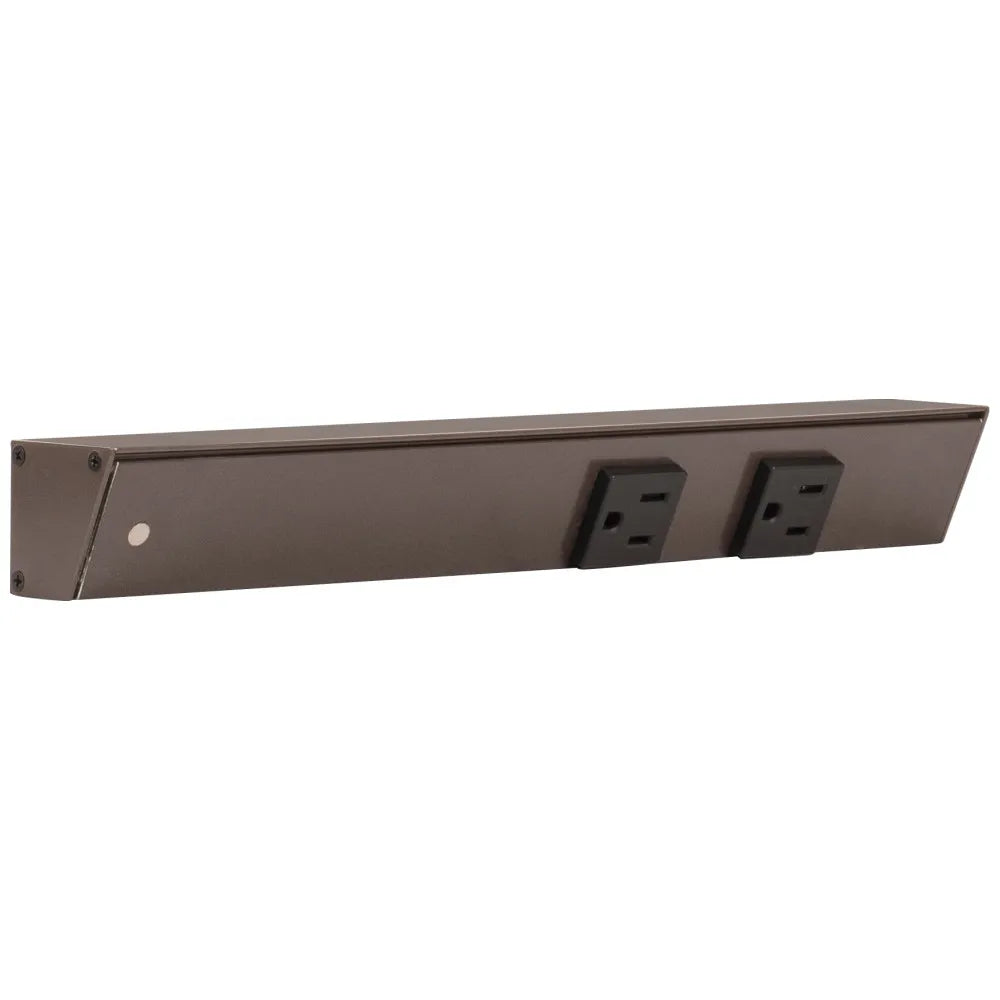 12" Slim Angle Under Cabinet Two Outlet Power Strip