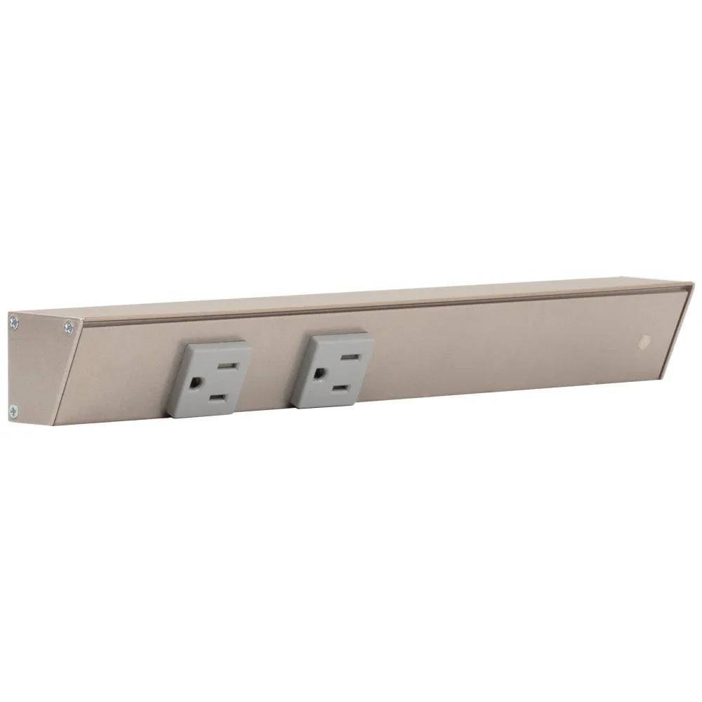 12" Slim Angle Under Cabinet Two Outlet Power Strip