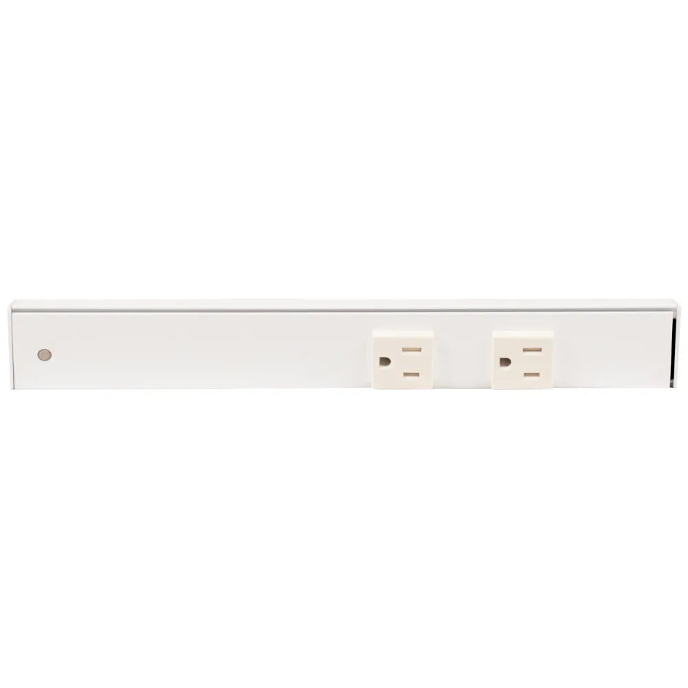 Slim Angle Under Cabinet Outlet Power Strip | White Finish-DirectSinks