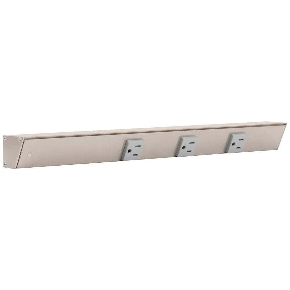 18" Slim Angle Under Cabinet Four Outlet Power Strip