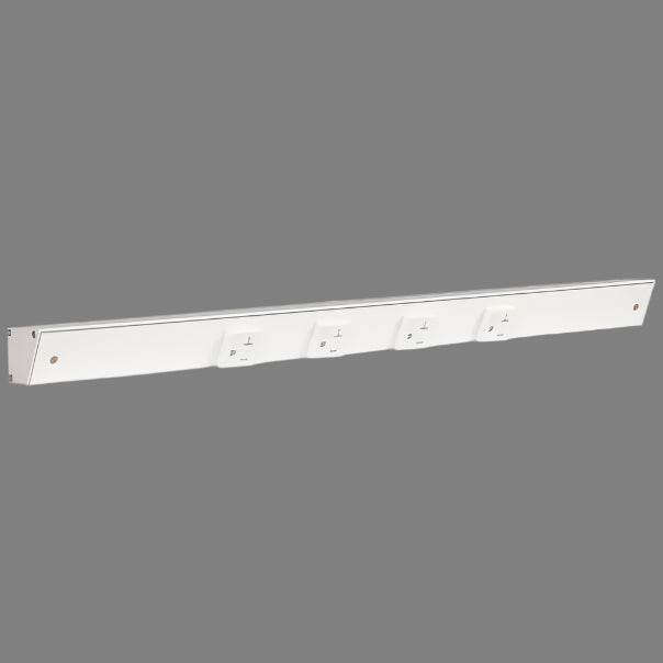 Slim Angle Under Cabinet Outlet Power Strip | White Finish-DirectSinks