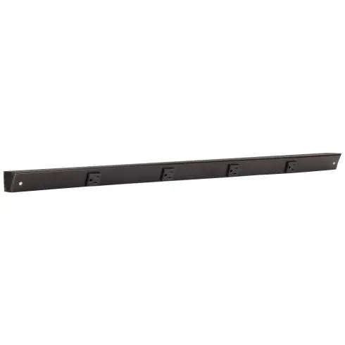 Slim Angle Under Cabinet Outlet Power Strip | Black Finish-DirectSinks