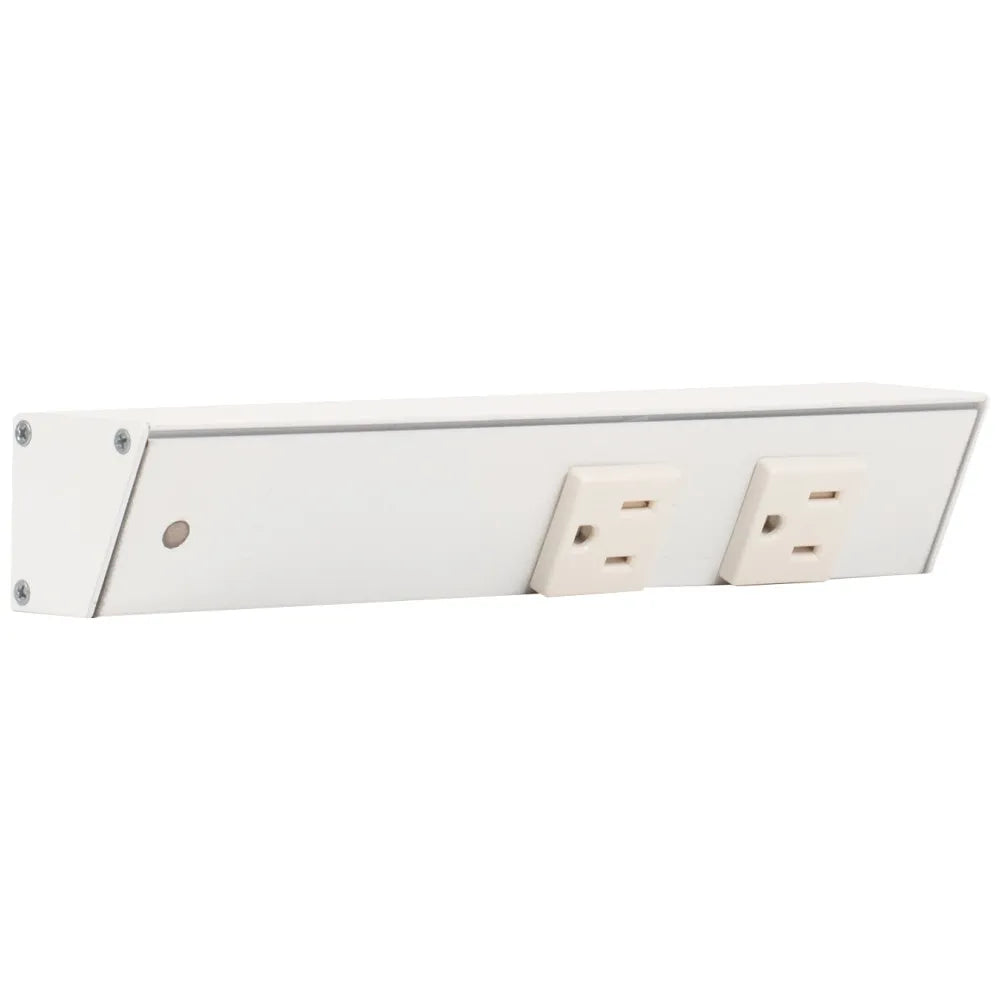 9"  Slim Angle Under Cabinet Two Outlet Power Strip