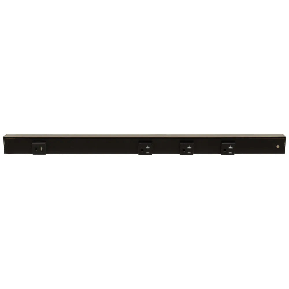 Under Cabinet Power Strip with USB Port & Outlets | Black Finish-DirectSinks