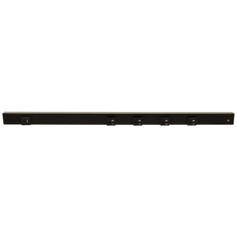 Under Cabinet Power Strip with USB Port & Outlets | Black Finish-DirectSinks