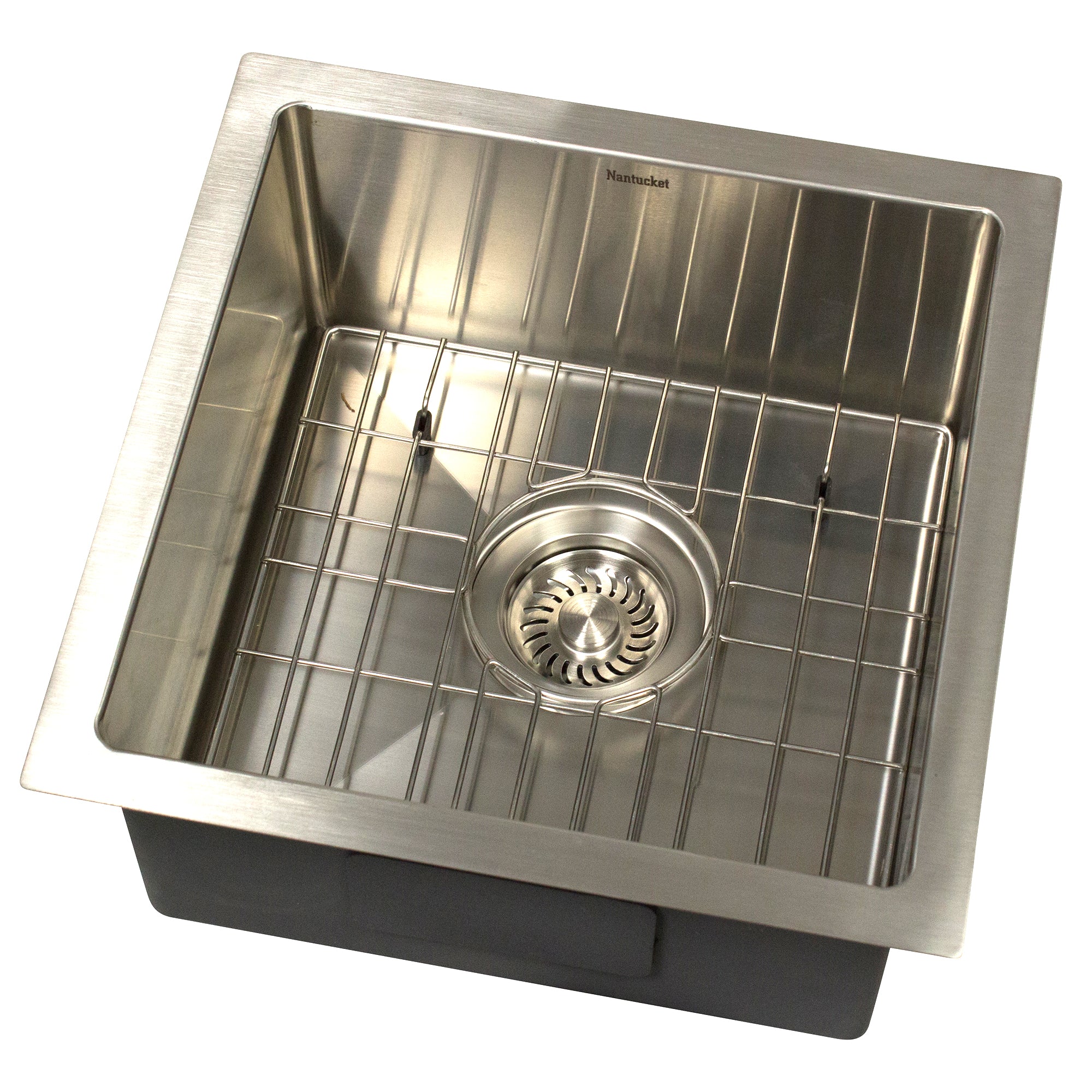 15" Square Marine-Grade Stainless Outdoor Undermount Prep Sink