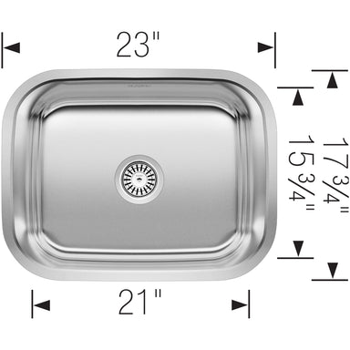 BLANCO 12" Deep | 23" Wide Stainless Laundry Sink-DirectSinks