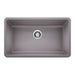 BLANCO 32" Single Bowl Undermount Precis SILGRANIT Kitchen Sink-DirectSinks
