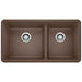 BLANCO 33" Precis Undermount Double Bowl SILGRANIT Kitchen Sink-DirectSinks