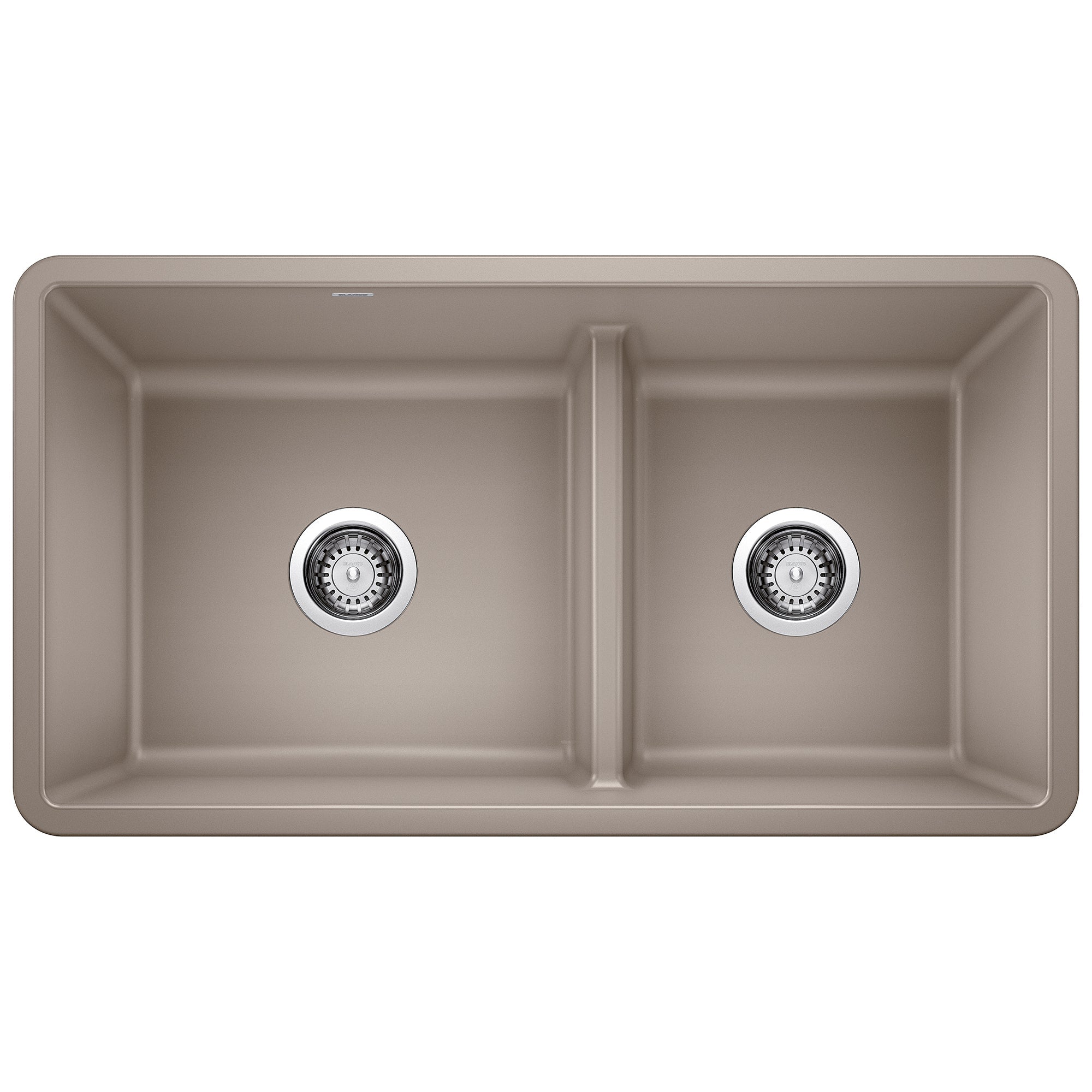 BLANCO 33" Reversible 60/40 Double Bowl SILGRANIT Kitchen Sink with Low Divide-DirectSinks