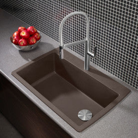 BLANCO 34" Diamond Super Single Dual Mount SILGRANIT Kitchen Sink-DirectSinks