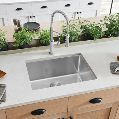 BLANCO Cuvee R15 25" Undermount Stainless Single Bowl Kitchen Sink-DirectSinks