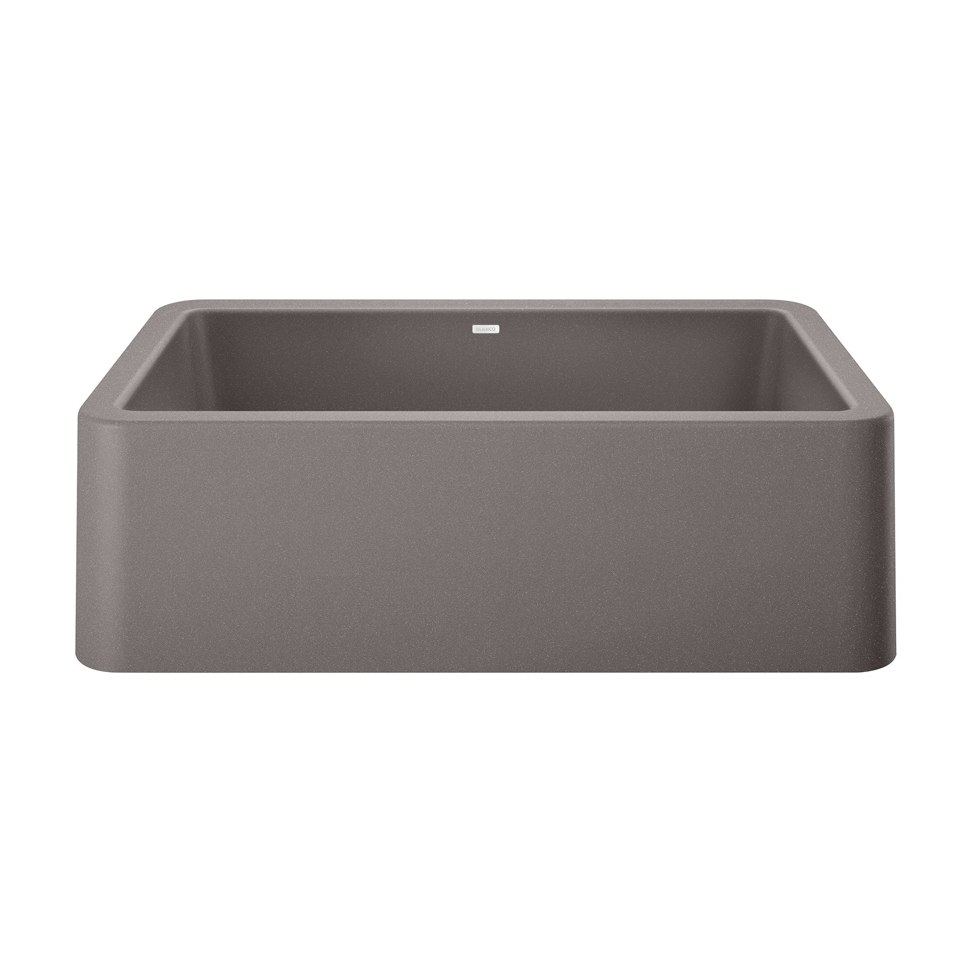 BLANCO Ikon 33" SILGRANIT Single Bowl Farmhouse Sink in Metallic Gray