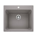 BLANCO Liven 25" x 22" Dual Mount SILGRANIT Laundry Sink in Metallic Gray