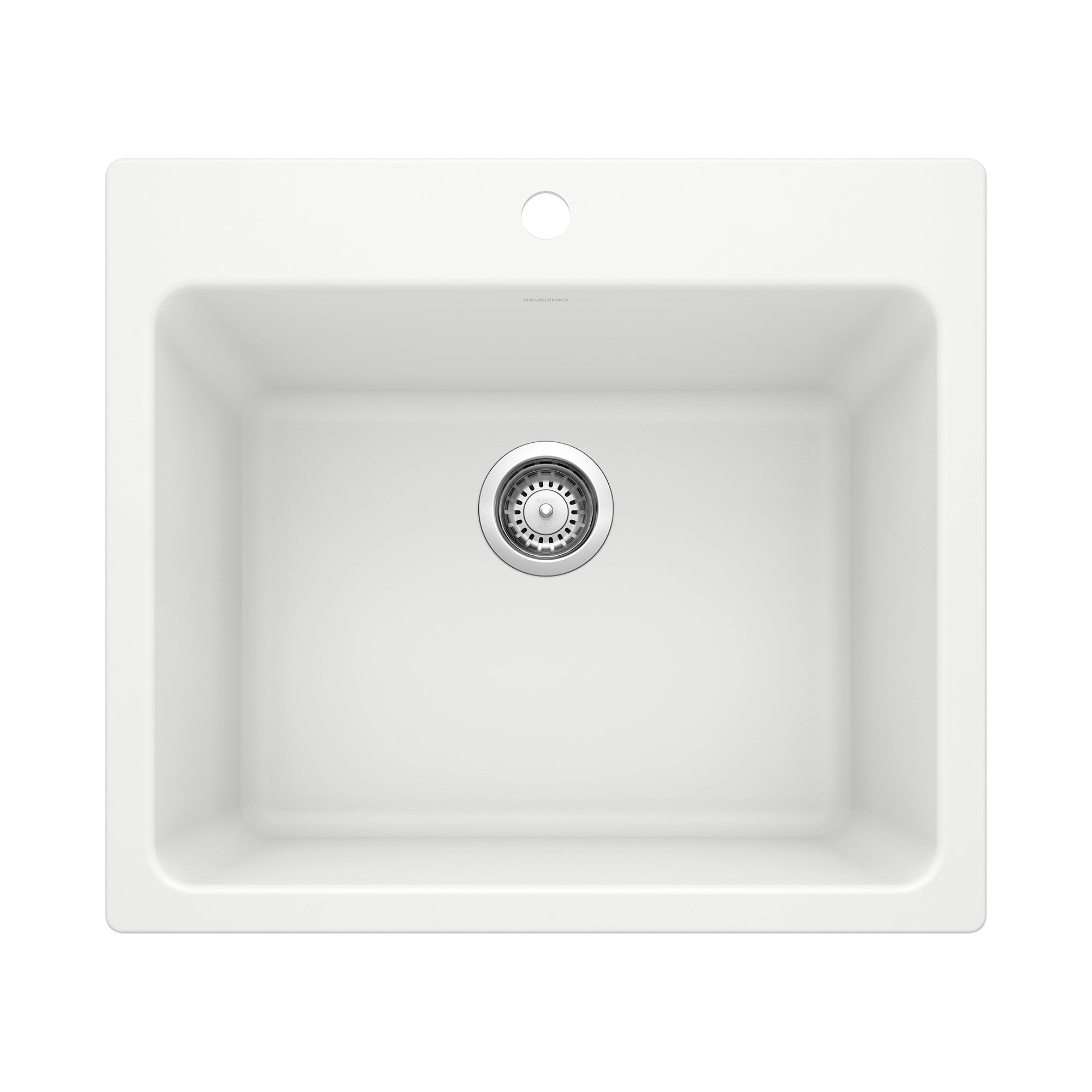BLANCO Liven 25" x 22" Dual Mount SILGRANIT Laundry Sink in White