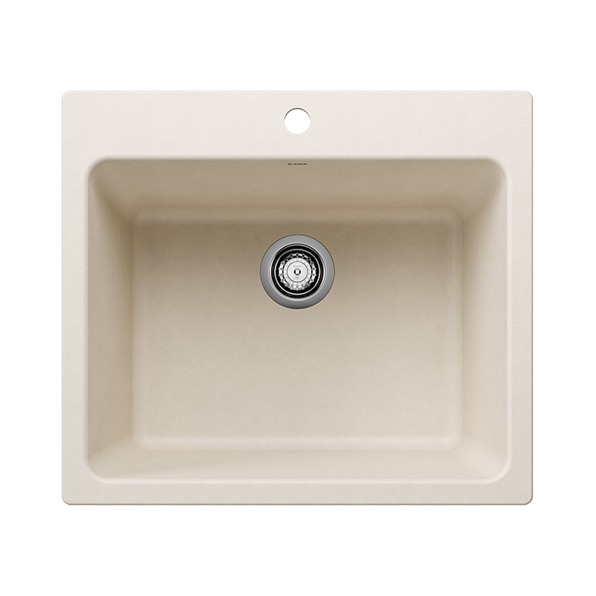 BLANCO Liven 25" x 22" Dual Mount SILGRANIT Laundry Sink in Soft White