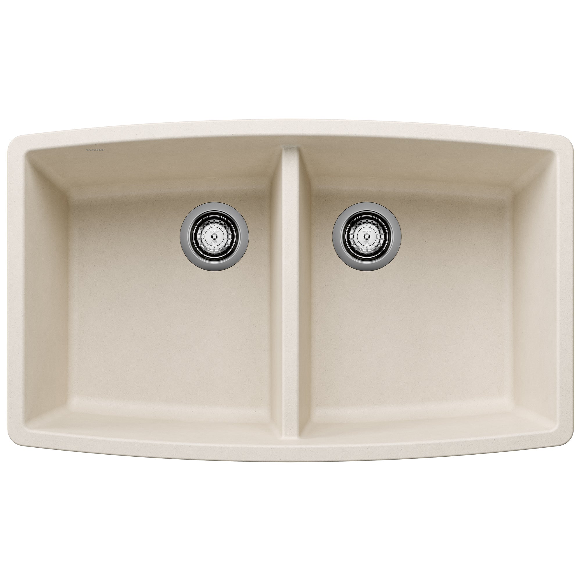 BLANCO Performa 33" SILGRANIT Undermount Double Bowl Kitchen Sink in Soft White
