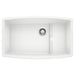 BLANCO Performa Cascade 32" SILGRANIT Undermount Kitchen Sink with Colander in White
