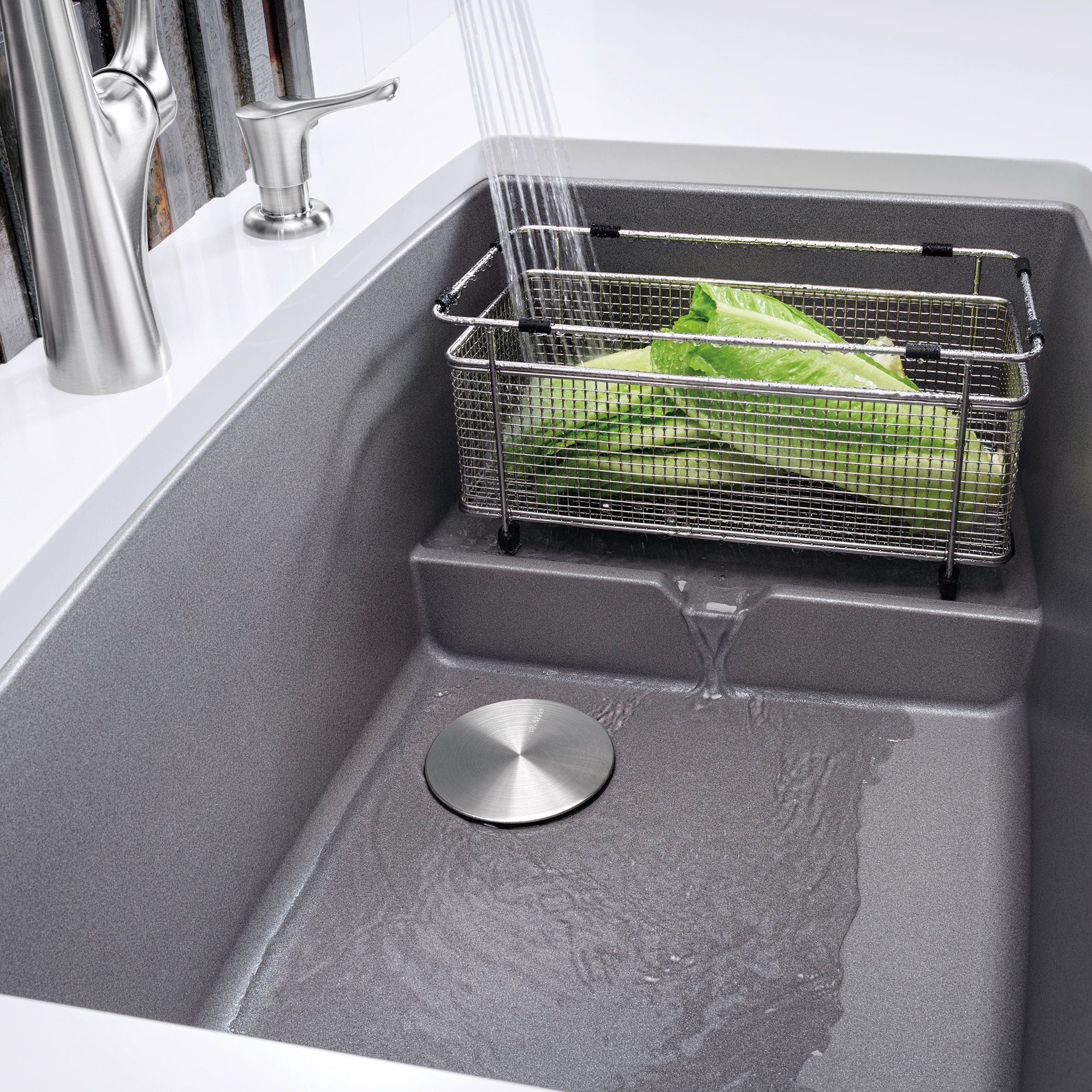 BLANCO Performa Cascade 32" SILGRANIT Undermount Kitchen Sink with Colander-DirectSinks