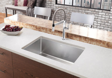 BLANCO Quatrus Small Radius 28" Single Bowl Stainless Kitchen Sink-DirectSinks
