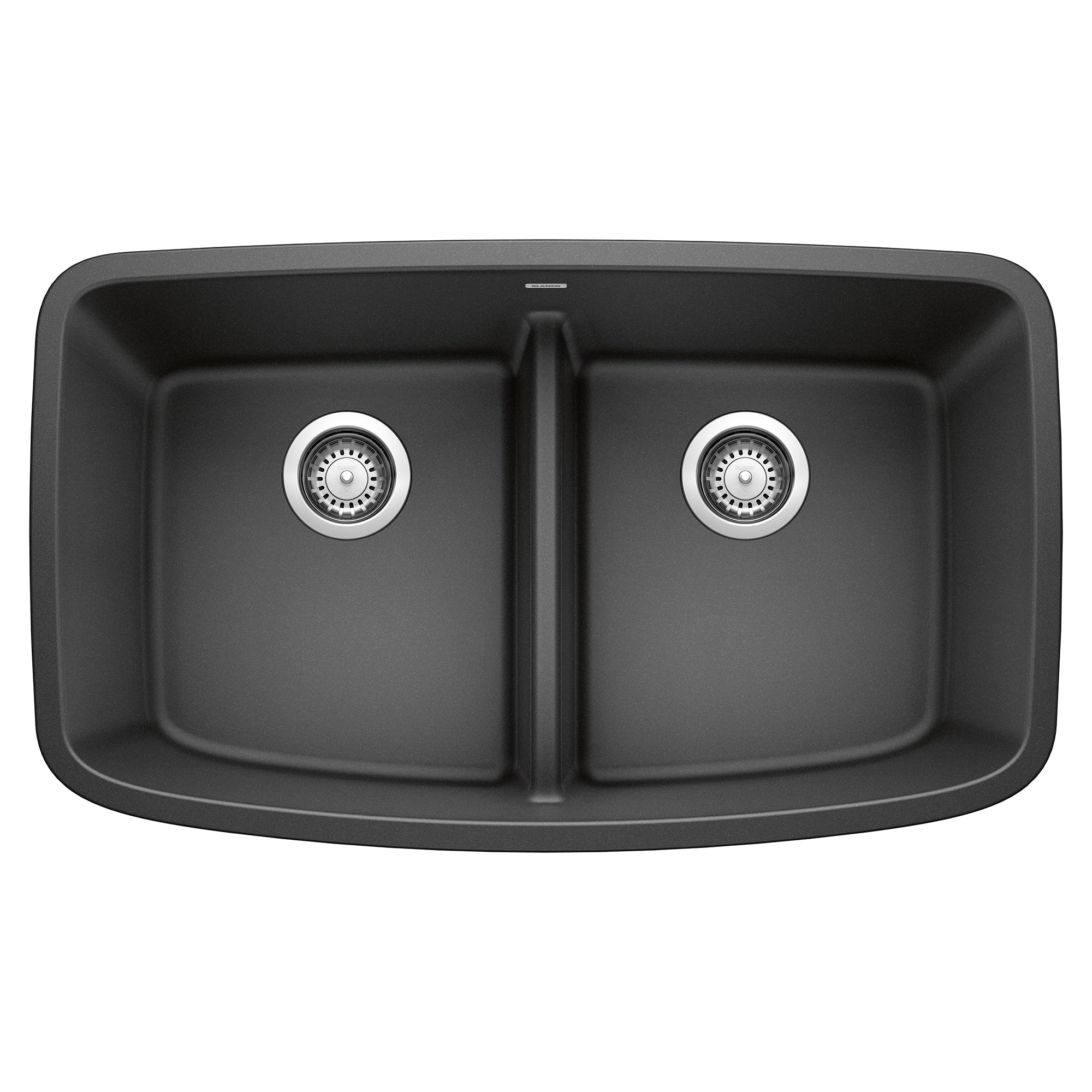 BLANCO Valea 32" SILGRANIT Low Divide Equal Double Bowl Kitchen Sink in Anthracite