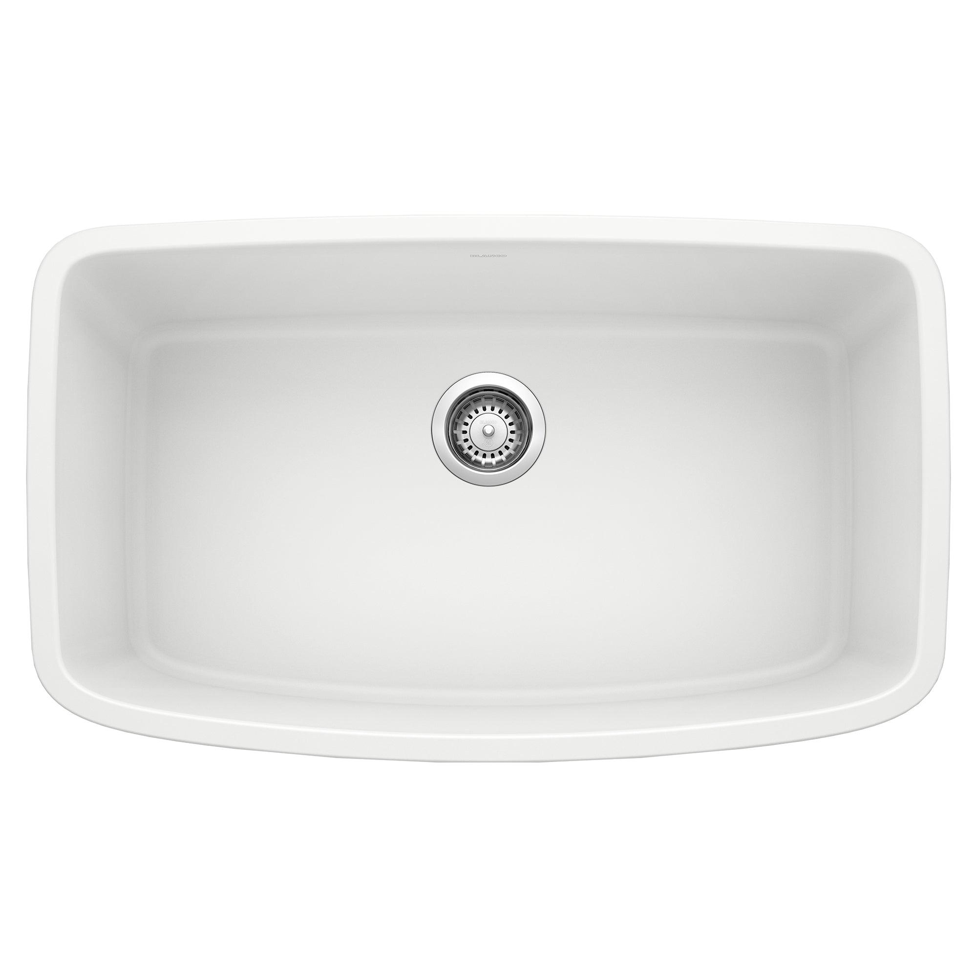 BLANCO Valea 32" SILGRANIT Single Bowl Kitchen Sink in White