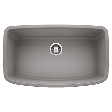 BLANCO Valea 32" SILGRANIT Single Bowl Kitchen Sink in Metallic Gray
