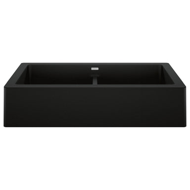 BLANCO Vintera 33" SILGRANIT Double Bowl Farmhouse Sink in Coal Black