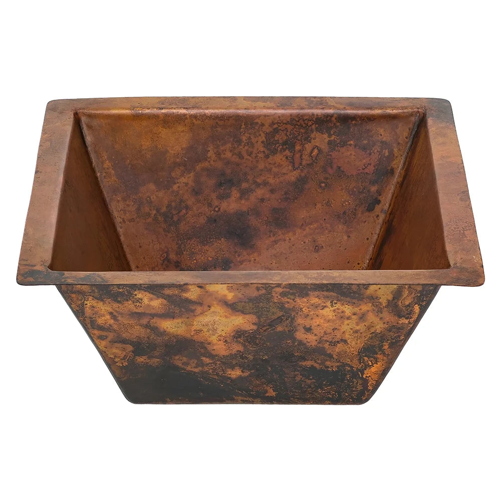 15" Smooth Fired Copper Bar Sink