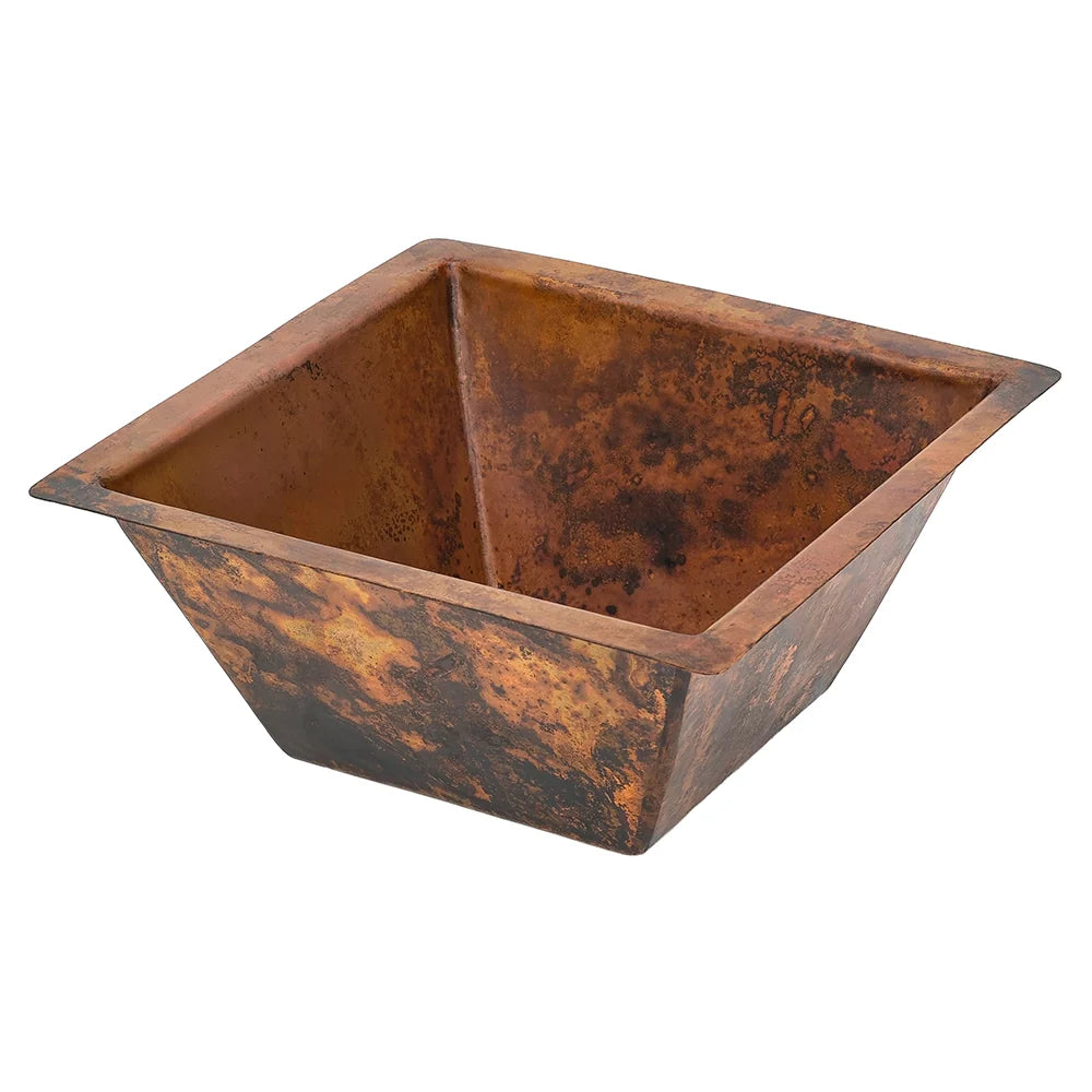 15" Smooth Fired Copper Bar Sink