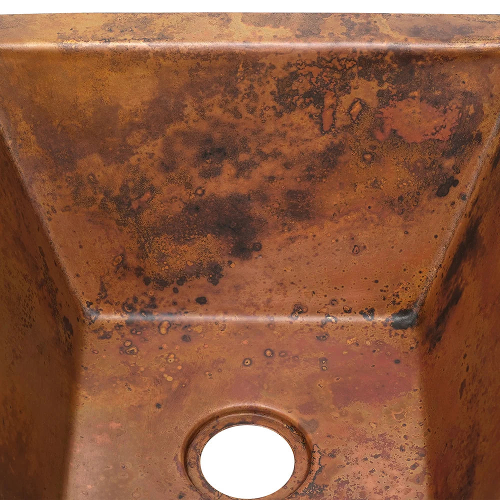 15" Smooth Fired Copper Bar Sink