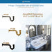 Brushed Satin Brass P-Trap for Bathroom and Utility Drains