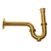 Brushed Satin Brass P-Trap for Bathroom and Utility Drains