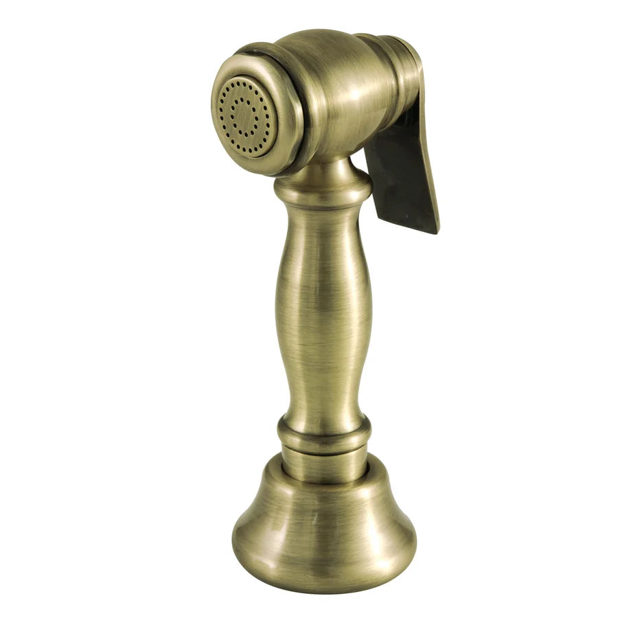 Kingston Vintage Brass Kitchen Faucet Side Sprayer